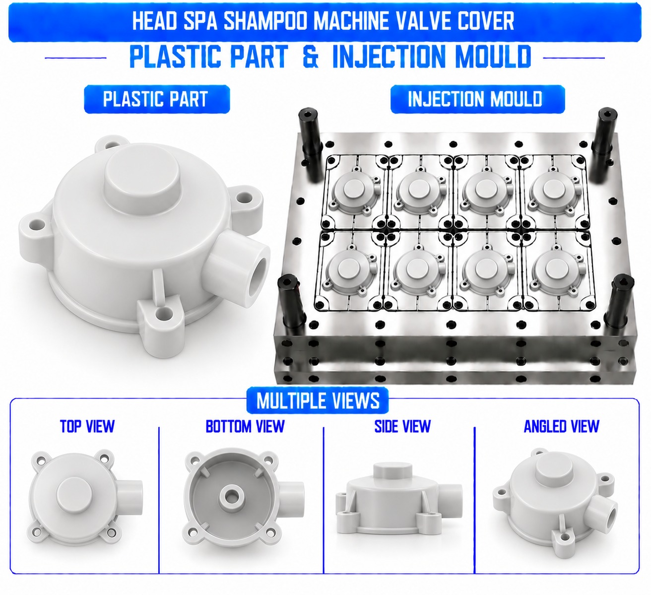 Head Spa Shampoo Machine Plastic Valve Cover Mould and Moulding Services